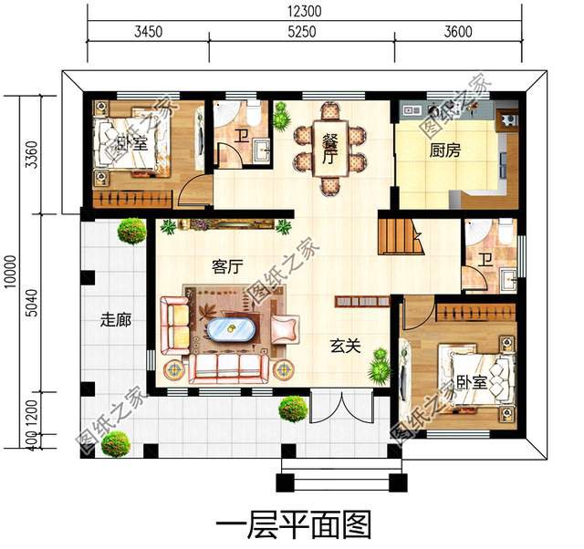 开间11×13米的小清新二层别墅设计图，贼亮眼