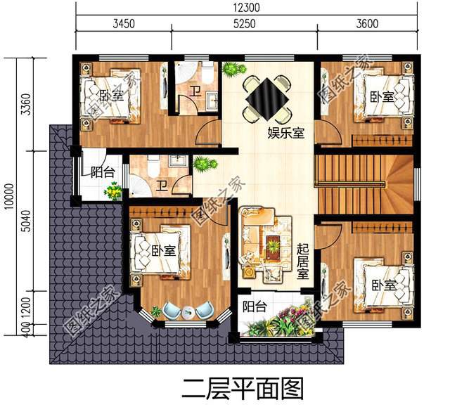 开间11×13米的小清新二层别墅设计图，贼亮眼