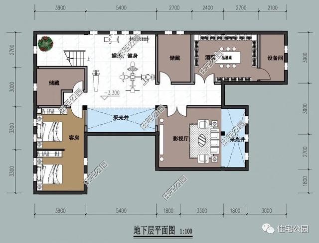 10套带地下室别墅设计方案图，地下室要或成标配