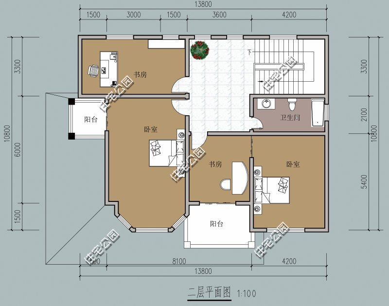 别墅小花园设计效果图_小别墅_别墅小花园