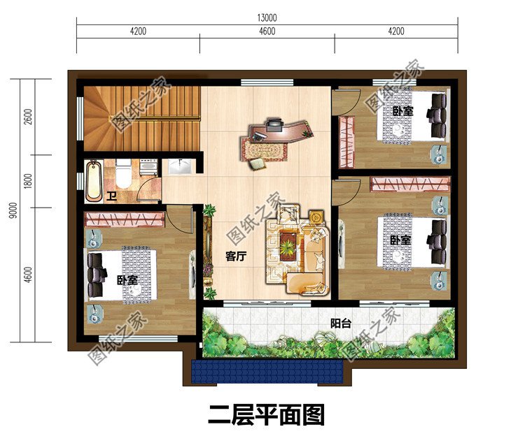 2020新款农村15万元二层小楼图，占地90平米左右