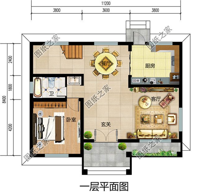 2019新款农村15万元二层小楼图，占地90平米左右