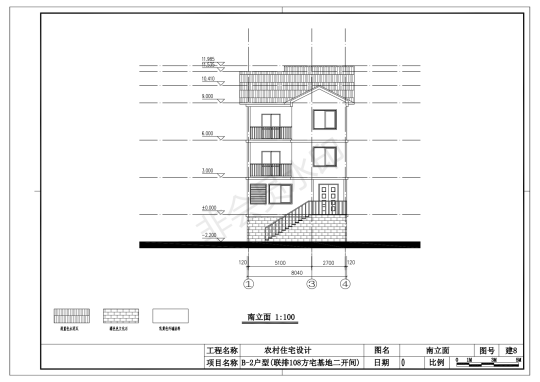 中式三层别墅设计图施工图