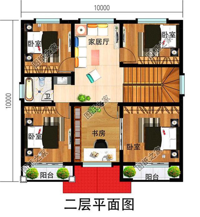 三款10x10自建房图纸，好看又大方，咱们农村人就是要住得比城里好