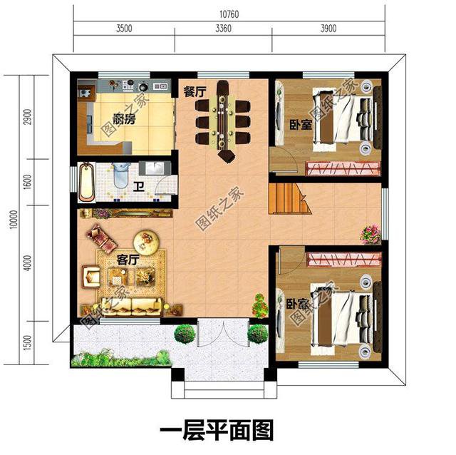 三款10x10自建房图纸，好看又大方，咱们农村人就是要住得比城里好