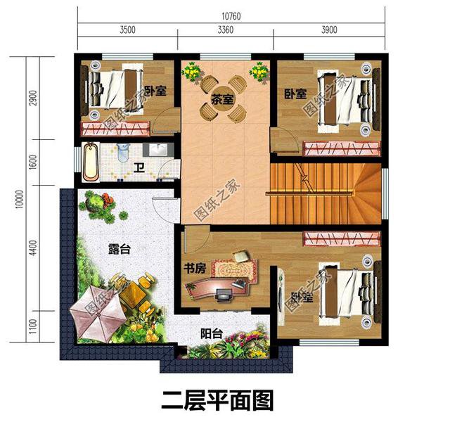 三款10x10自建房图纸，好看又大方，咱们农村人就是要住得比城里好