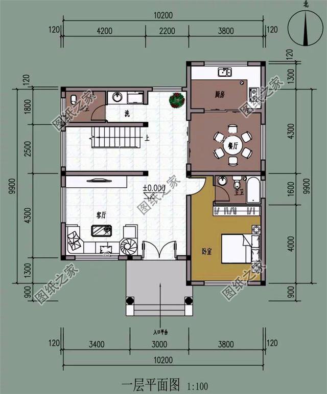 三款10x10自建房图纸，好看又大方，咱们农村人就是要住得比城里好