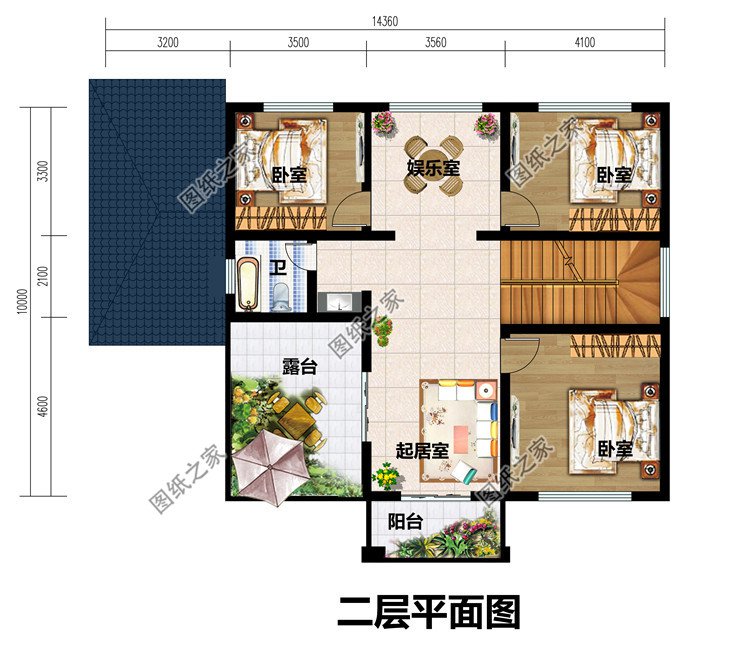 农村25万别墅款式二层自建房设计图，外观简约大气