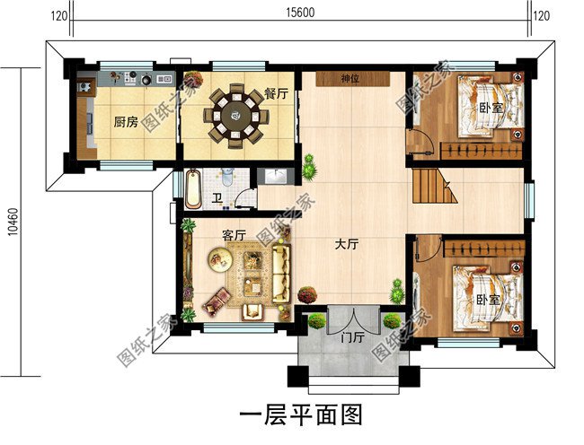 农村25万别墅款式二层自建房设计图，外观简约大气